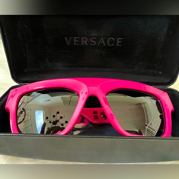Versace Unisex Sunglasses in Hot Pink - Picture 4 of 12